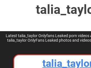 talia taylor of leaks|talia taylor leaks : u/Such